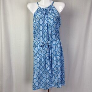 Escapada Orange & White Sundress Size Medium Beach Vacation Lightweight